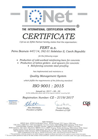 Company’s EN certification