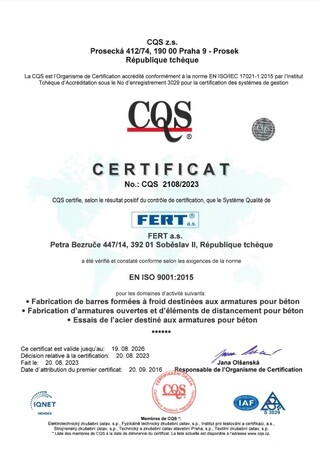 Company’s FR certification