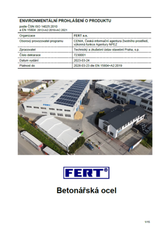 Environmental declaration