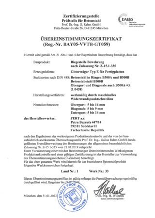 Type E DE reinforcement for concrete (in DE)